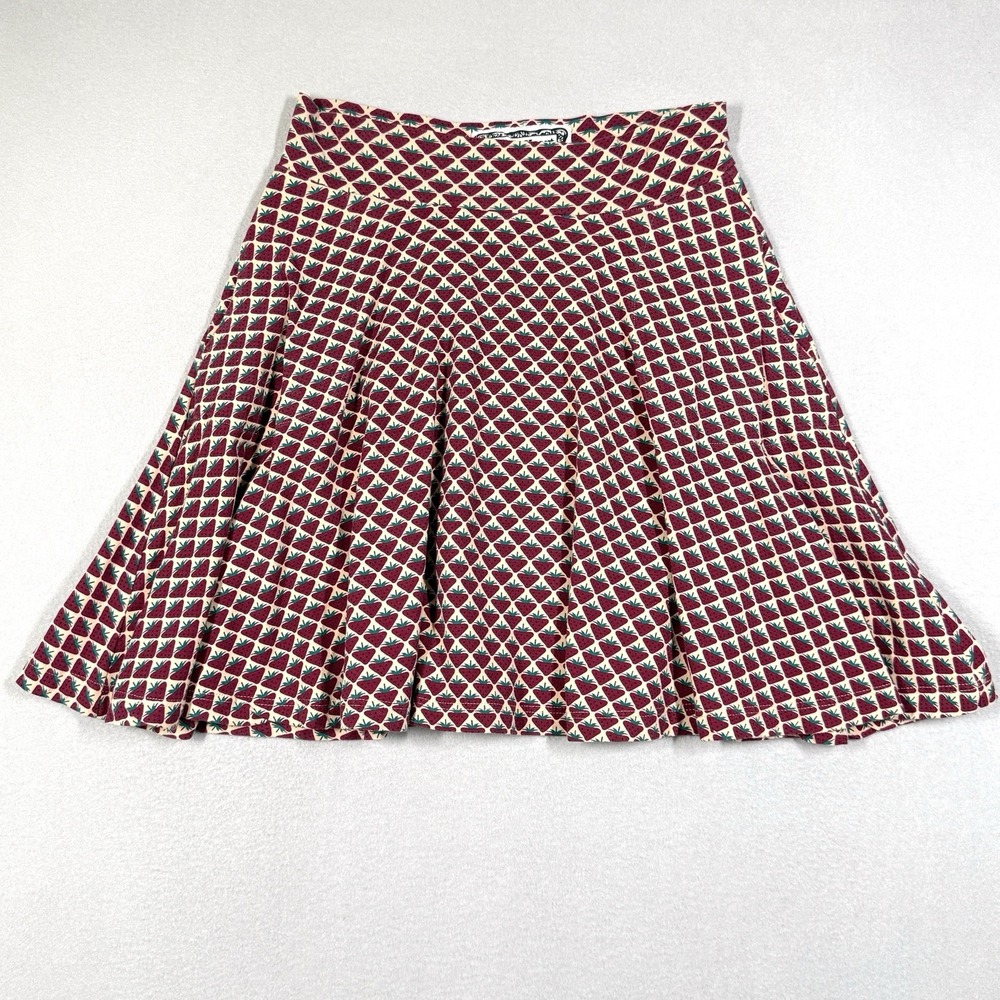 Effies Heart Skirt Womens Medium Strawberry Novelty Print Pockets Flouncy Retro